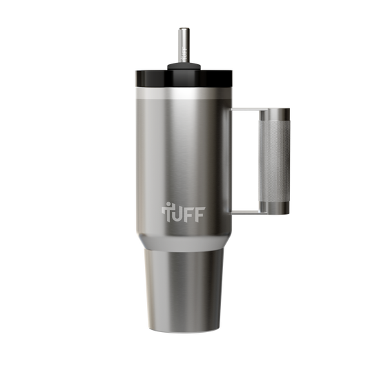 Tuff Tumbler - 40oz Stainless Barbell Handle Tumbler