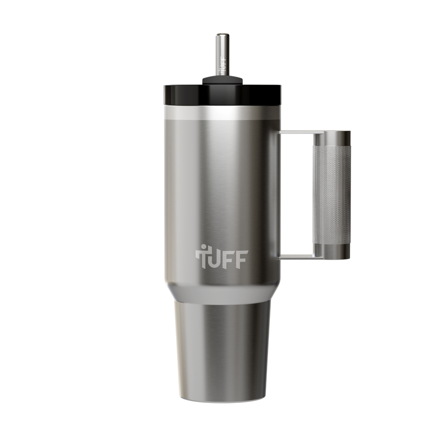 Tuff Tumbler - 40oz Stainless Barbell Handle Tumbler