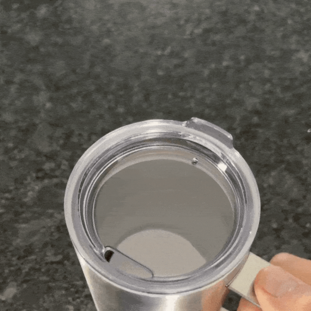 BPA-free splash-proof lid for the Tuff Mug shown in close-up