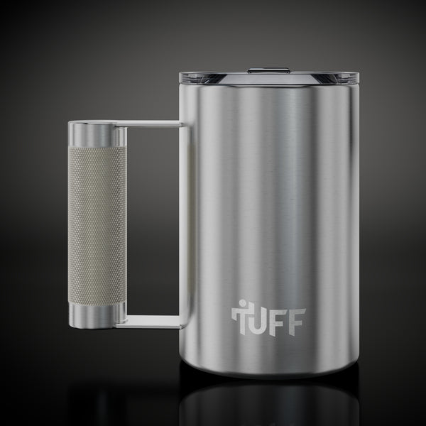 Tuff Mug - 16oz Vacuum Insulated with Barbell Handle