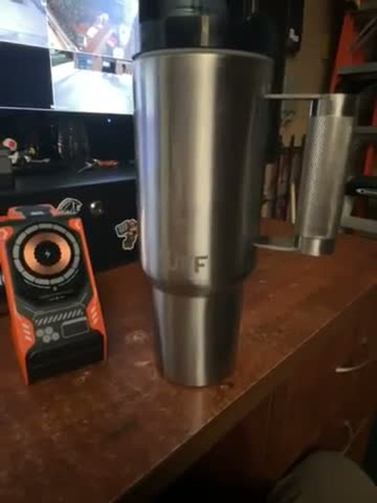 Alex R.'s Tuff Tumbler on a workbench
