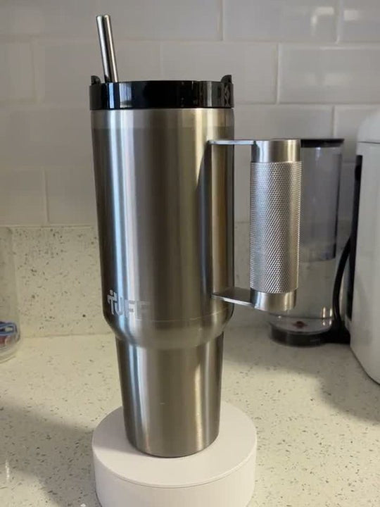 Jason A.'s Tuff Tumbler on a kitchen counter